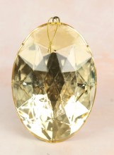 Christmas Gem Ornament Oval Champagne 9.5"