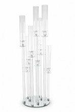 Additional picture of 10 Arm Glass Candelabra with Candle Covers 102cm