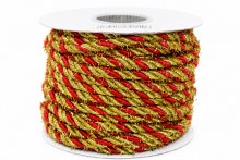Gold/ red cord decorative ribbon, 20 yards