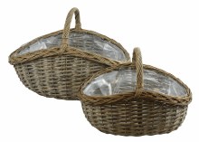 Wicker Basket Set x 2