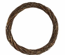 Additional picture of Natural Brown Wicker Wreath Ring 40cm