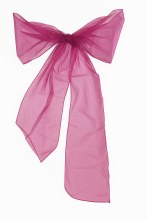 6 x ready cut organza bow sash 20x 270cm