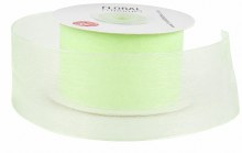 Organza Ribbon 4cm x 25Yards Cream/ Pale Yellow