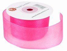 Organza Ribbon 4cm x 25 Yards Pink
