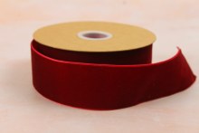 Ribbon Velvet Burgundy 38mm x 10 Yards Approx