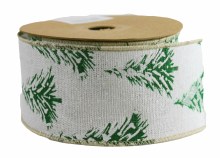 Ribbon Wired Edge Christmas Tree 6.3cm x 10 Yards
