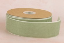Velvet Ribbon 38mm x 10 Yards Sage Green