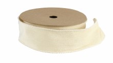 Striped Velvet Ribbon Wired Edge 4cm x 10yards Cream