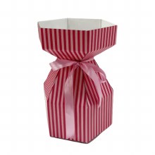 Gathered Florist Vase Large x 10 Pale Pink/ Hot Pink