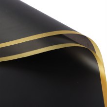 Cello Sheets 57cm x 70cm Black/ Gold 100pcs