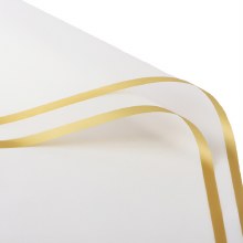 Cello Sheets 57cmx70cm White/Gold 100pcs