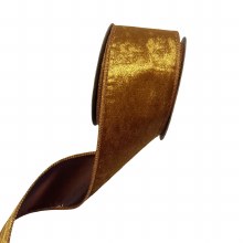Velvet Ribbon Wired Edge Copper 6.3cm x 10 Yards