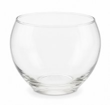 Round glass tealight holder 7.6 x 5.8cm