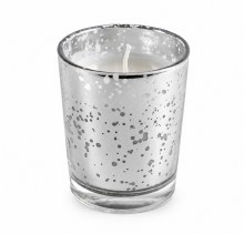 Tealight Holder With Candle Silver 6cm
