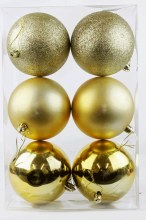 Baubles Large 10cm x 6 Gold