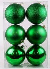 Baubles Large 10cm x 6 Green