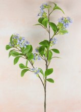 Faux Blossom Flower Stem Blue 80cm