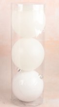 Jumbo Baubles x 3 15cm White