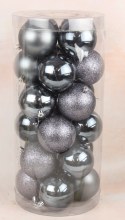 Baubles 8cm Petwer Mix x 24