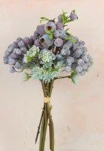 Faux Mixed Berry Bunch Blue 34cm Faux Mixed Berry Bunch Blue 34cm