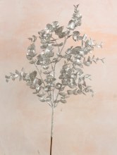 Christmas Eucalyptus Silver Glitter 50cm