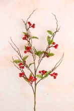 Faux Berry Twig Red 60cm