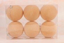 Flocked Buables 8cm Beige x 6