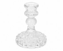 Glass Taper Candle Holder 8cm x 10.5cm