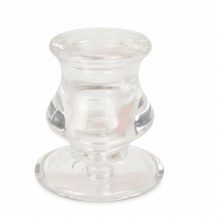 Additional picture of Glass Taper Candle Holder 5.5x6cm