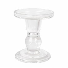 Additional picture of Glass Taper Candle Holder 8cmx11cm