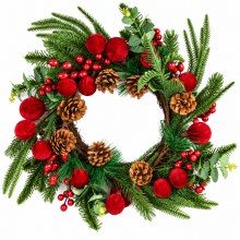Christmas Door Wreath Velvet Buable 55cm