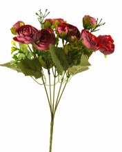 Artificial Flower Ranunculus Bunch x 10 Burgundy Artificial Flower Ranunculus Bunch x 10 Burgundy
