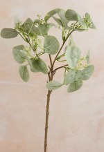 Faux Apple Leaf Stem Frosted Green 45cm Faux Apple Leaf Stem Frosted Green 45cm
