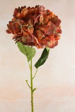 Artificial Hydrangea Flower 85cm Burnt Orange Artificial Hydrangea Flower 85cm Burnt Orange