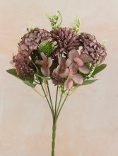 Artificial Crysanthemum, Hydrangea & blossom Bunch Lilac Artificial Crysanthemum, Hydrangea & blossom Bunch Lilac