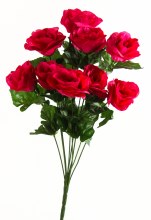 Artificial Rose Bunch Hot PInk 48cm Artificial Rose Bunch Hot PInk 48cm