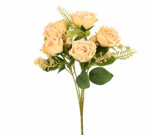 Artificial Rose Bunch lemon x 5