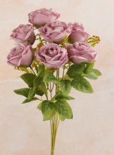Artificial Rose Bunch Lilac x 7 Artificial Rose Bunch Lilac x 7