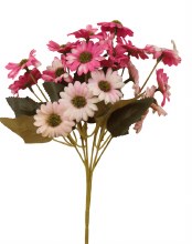 Artificial Daisy Bunch Hot Pink/Pale Pink- 30cm x 18 heads