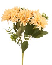 Additional picture of Artificial Mum Bunch- Blush Peach 29cm- Fuax Chrystanthemum Bunch