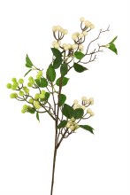Artificial Berry Stem 61cm Ivory/Green