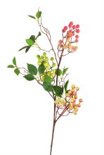 Additional picture of Artificial Berry Stem 61cm Green/ Pink