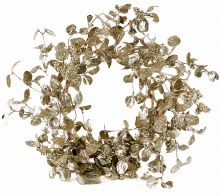 Glitter Christmas Door Wreath Champagne 24"