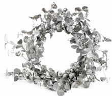 Glitter Christmas Wreath Silver 24"