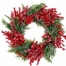 Berry Frosted Christmas Wreath 24"