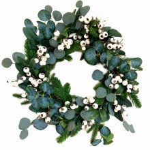 Large Eucalyptus & Berry Christmas Door Wreath 24"