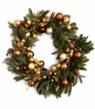 Faux Spruce Door Wreath Copper 24"