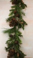 Faux Nordic Spruce Rustic Pine Garland 5ft
