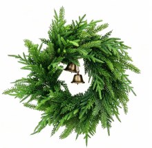 Additional picture of Christmas Nordic Pine Bell door wreath 24"