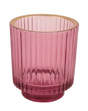 Glass Bud Vase 9cmx10cmx6cm Lilac